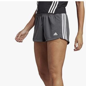 Women’s adidas Pacer 3 stripes gray shorts. Size Large NWT